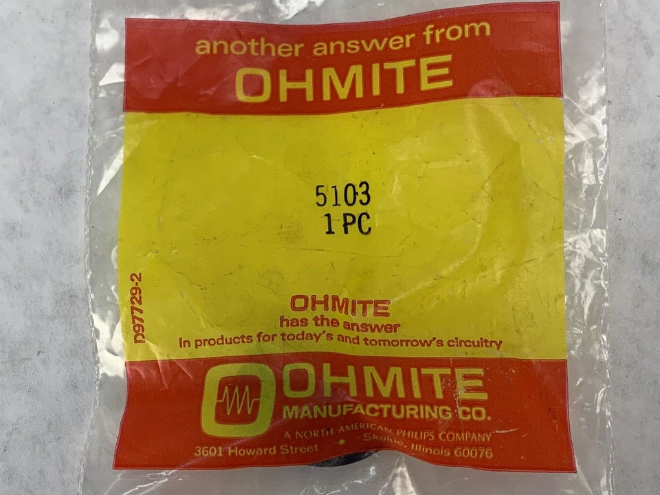 Ohmite 5103 Pointer Knob NEW in Sealed Bag - Image 3 of 4