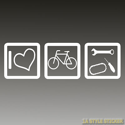 I LOVE MTB AUFKLEBER MTB CRIS KING FELGEN KETTENÖL FAHRRAD PFLEGE TOOLS MTB