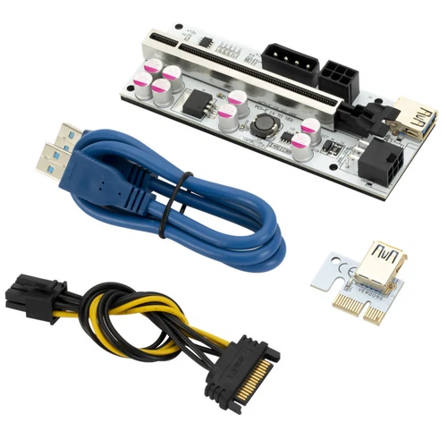 PCI-E Graphics Card Extension Cable PCIe 1x To 16x VER010-X USB 3.0 Cable GPU B