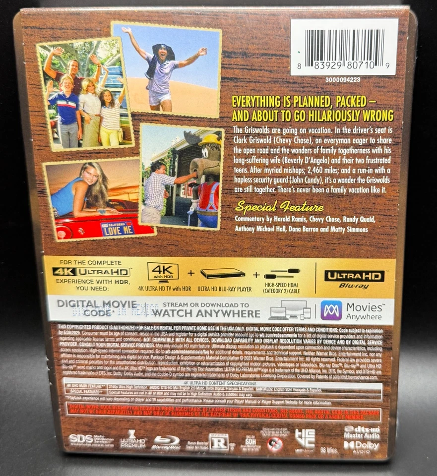 NATIONAL LAMPOON'S VACATION BEST BUY EXCLUSIVE 4K UHD BLURAY STEELBOOK *SEALED* - Image 3 of 4