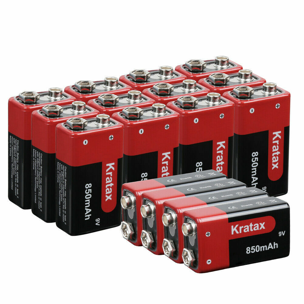 9V Lithium Akku, 650 MAh – Wiederaufladbar Per USB-C, 4 Stück Mit 800 Ladezyklen