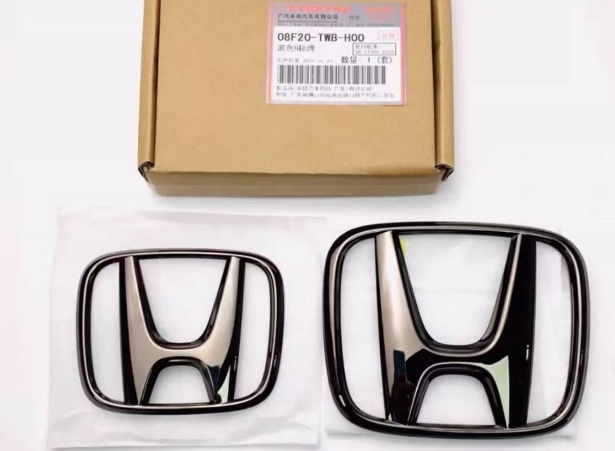 HONDA ホンダ　アクセサリー　　ヘッドレスト　HondaAccess GENUINE HONDA ACCESS DARK CHROME FRONT REAR EMBLEM BADGE ACCORD