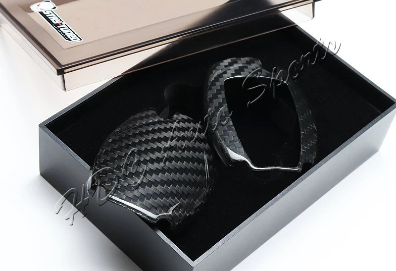 Capa protetora chave controle remoto fibra de carbono real para Mercedes-Benz E320/350/500 AMG - Imagem 3 de 4