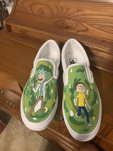 custom vans rick and morty
