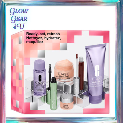 Clinique Ready Set Refresh Black Honey Moisture Surge 6pc Set | eBay