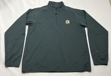 Zero Restriction Jacket Mens M Green 1/4 Zip Tour Series Pullover - Chest Logo
