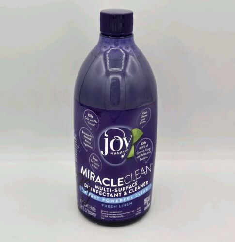 Joy Mangano MiracleClean Fresh Linen Multi-surface Disinfectant Cleaner 28 Oz