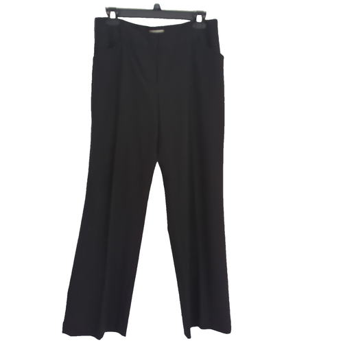Tahari Arther Levine Petite Womens Black Pant Sz 6P Career Chino Stretch - Picture 2 of 11
