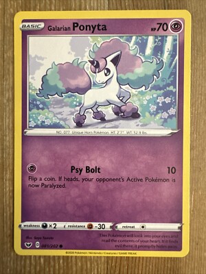 Pokémon TCG Galarian Ponyta Sword & Shield 081/202 Regular Common