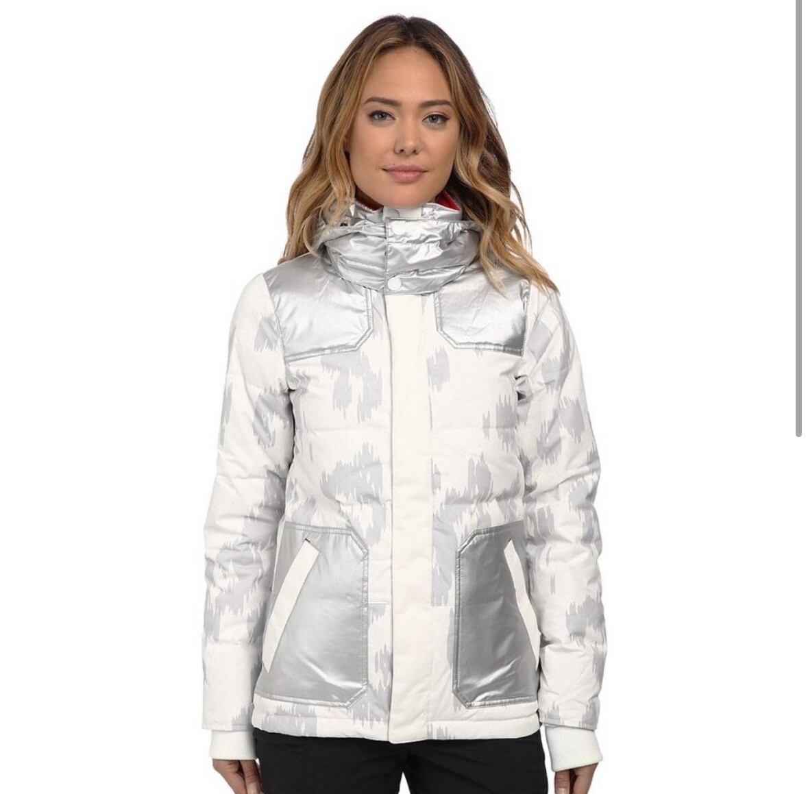 Lamb x Burton Blitz Down Ski Snowboard Jacket Snow Leopard Waterproof