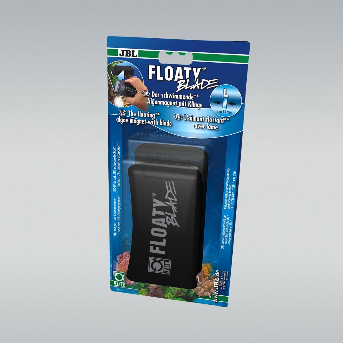 Limpiador de discos JBL Floaty Blade L limpiador de discos magnéticos imán de algas acuario