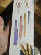 6Pcs Kitchen Knife Set Stainless Steel Colour Coded Chef Knives with Covers