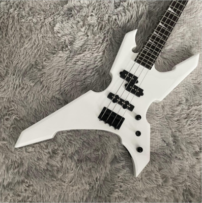 Modern Jack 4-strings Electric Bass Guitar White Black Hardware Free Shipping