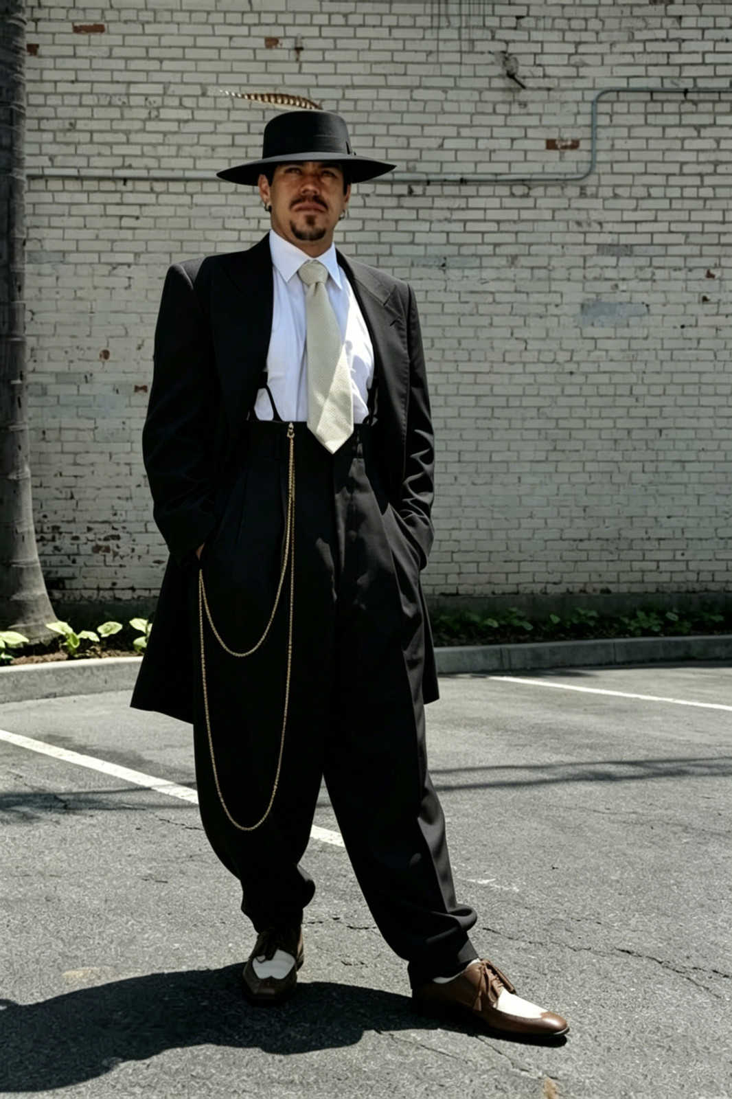 British Men's Zoot Suit Peak Lapel Wedding Tuxedo Party Prom Long Coat Pant 2pcs