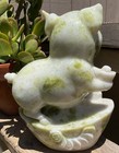 Lemon Jade Money Pig Statue Feng Shui Wealth and fortune Bowl Carving Lucky (8”) — photo 3