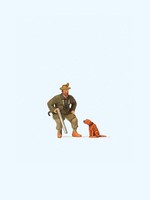 Preiser 28129 Sitzender JäGer, Hund, Figuren 1:87 / H0