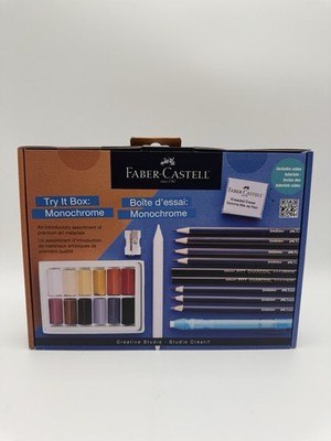 Faber-Castell Try It Box: Monochrome, 27 Piece Drawing Art Kit