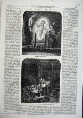 Alter antiker Druck 1863 Engel Schuh Schornstein Salz Vieh Schuppen Schafe Fine Art 19.