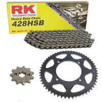 Kettensatz Yamaha YBR 125 ED 05-06 Kette RK 428 H 118 Offen 14/45