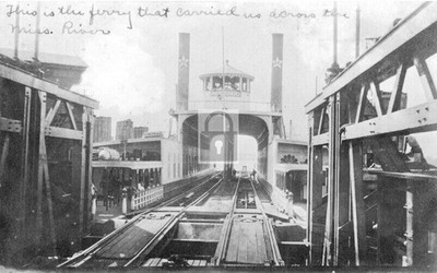 Railroad Train Transfer Carrier Ferry Boat New Orleans Louisiana LA - Reprint
