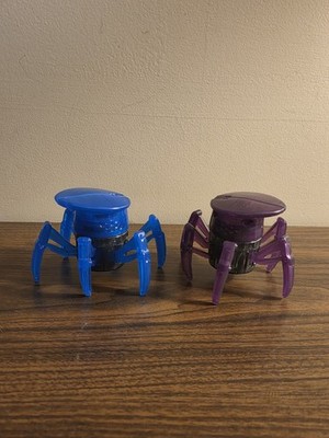 2 McDonald's 2013-2014 Innovation First Hexbug Insect Spider Toys Purple Blue