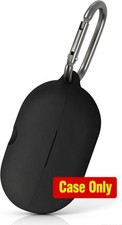 Protective Cover with Carabiner for Beats Solo Buds, Silicone Case Black 