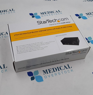 StarTech 2 Port DVI VGA Dual Monitor USB KVM Switch SV231DDVDUA