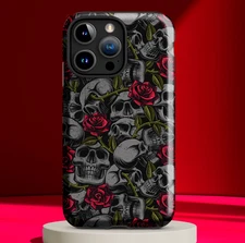 Gothic Skulls & Roses Cell Phone Case 1 fits select iPhone® & Samsung® models