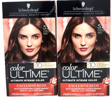 2 X Schwarzkopf Color Ultime Permanent Color EXCLUSIVE Reds 5.28 Cocoa Red