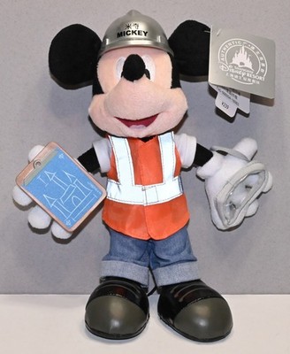 10'' Inch Shanghai Disney Resort Opening Team Construction Mickey Mouse Plush