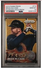 2013 Fearless - Gold Prizm Brian McCann Atlanta Braves Psa 10 Pop 1