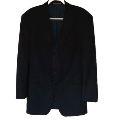 Hugo Boss Einstein Dark Navy Blue 3 Button 100% Wool Blazer Italy Fabric 44L