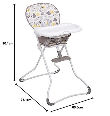 Graco Snack N Stow Kompakter Hochstuhl/leicht/freistehende Faltung/Fruitella