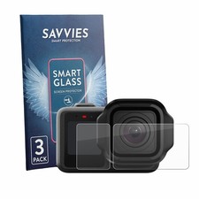 3 Pack Savvies Screen Protector for GoPro Mission 1 Pro Glass Film clear