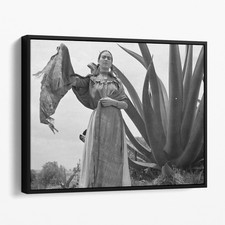Frida Kahlo Next to Agave Plant Canvas Wall A...