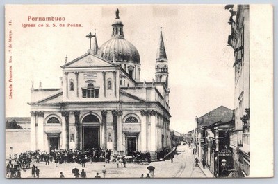Antique Brazil Postcard RECIFE Pernambuco Igreja Nossa Senhora 1905