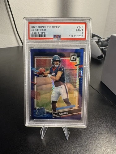 2023 Donruss Optic Rated Rookie Blue Hyper #244 Cj Stroud PSA 9 - Texans