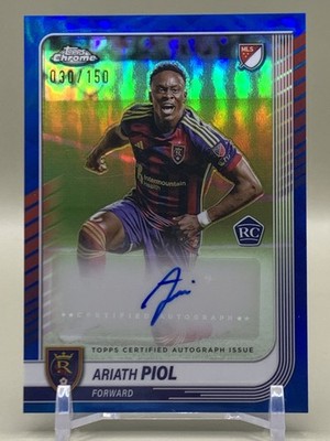 2025 Topps Chrome MLS Ariath Piol Chrome Autograph Blue Refractor /150