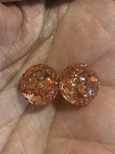 Two Vacor Pink Stardust Pee Wee Marbles