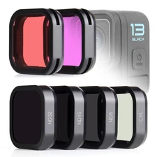 SOONSUN 6-Pack GoPro Hero 13 Lens Filter Set-ND8/16/32, CPL & Snorkeling