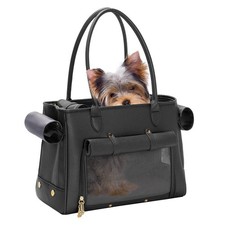 Fashion Pet Carrier Purse for Small Cat and Dog, Luxury Pu Soft-Sided Tote Ba...