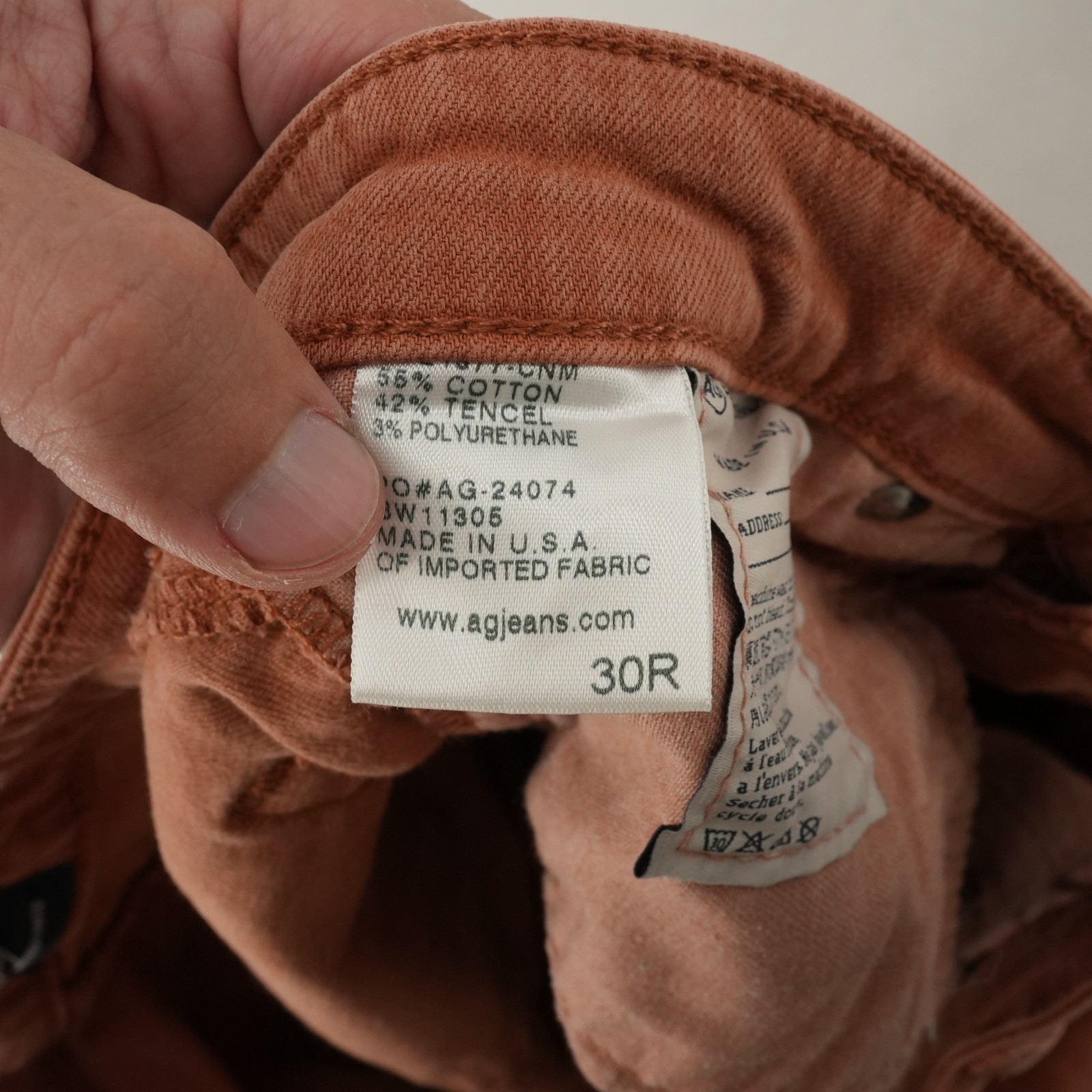 AG Adriano Goldschmied Mid-Rise Skinny Jeans Light Coral Women's Denim thumbnail 5