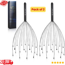 2 Pack Head Scalp Massager 20 Fingers Hair Growth Stress Relief Head Scratcher