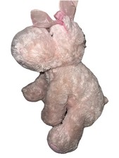 Russ Berrie Darly The Hippo Pink Color Bow Headband 12" Plush Stuffed Animal