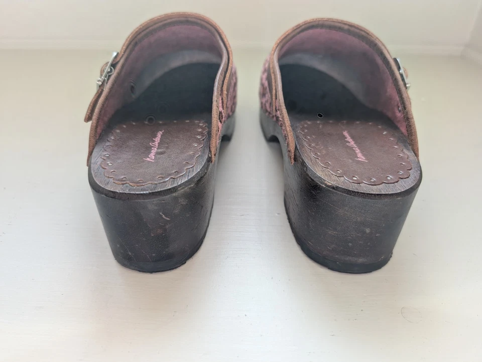 Zuecos suecos Hanna Andersson niñas rosa estampado leopardo talla EU 36 Foto 4 de 4