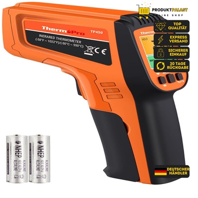 Infrarot-Thermometer Doppel-Laser -50 bis 550 °C Temperaturmessgerät für