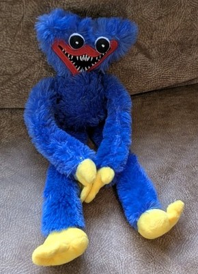Huggy Wuggy Poppy Playtime Blue Monster Plush 16” Connect Hands Smile Teeth 