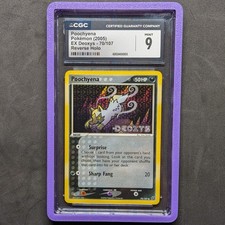 Poochyena 70/107 Reverse Holo Stamp EX Deoxys 2005 Pokemon Tomita CGC 9
