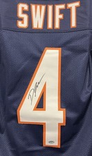 D'Andre Swift autographed Signed chicago bears Custom Football Jersey SCHWARTZ 