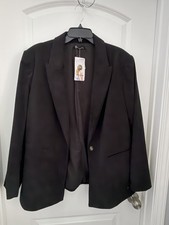 Women  s Black Corduroy Blazer, Size XL, NWT